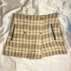 Zara Plaid Mini Skort